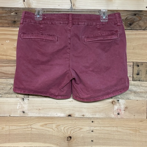 American Eagle Outfitters size 8 Midi Chino Mauve Pink Mid-rise 5” Inseam Shorts - Picture 8 of 12
